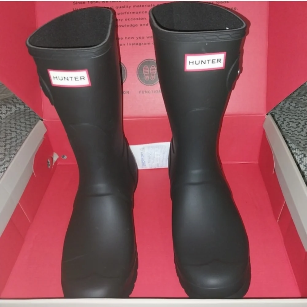 Hunter Men's‎ Black Rain Boots